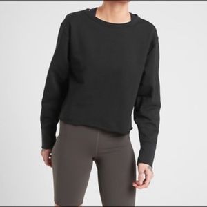 Athleta Cropped Crew Neck Sweatshirt